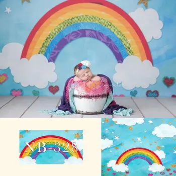 biely oblak kulisu pre novorodenca fotografie studio baby sprcha rainbow pozadie pre photo booth studio deti deti narodeniny