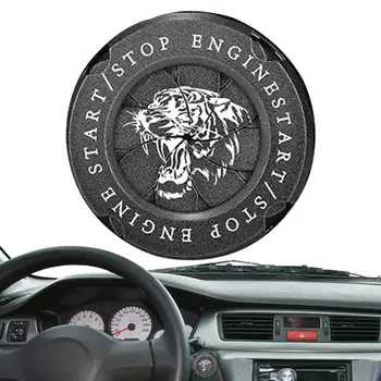 Zatlačte Tlačidlo Štart Kryt Tiger Hlavou Dizajn Motor Točiť Príslušenstvo Proti Poškriabaniu Auto Tlačidlo Dekorácie Krúžok DIY Auto Dekorácie