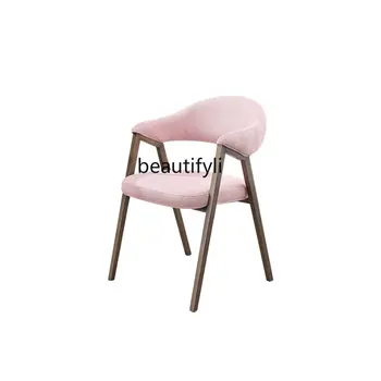 Taliansky Ľahké Luxusné Art Textílie Jedálenské Stoličky Moderný Jednoduchý Domov Stôl Stoličky
