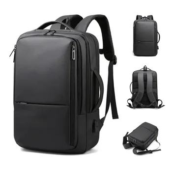 Nové 15.6 Palce Obchodné Muž Notebook Batoh USB Školské tašky Cestovné Tašky Ženy Dvakrát Ramenný Batoh Pre Mužov A Ženy