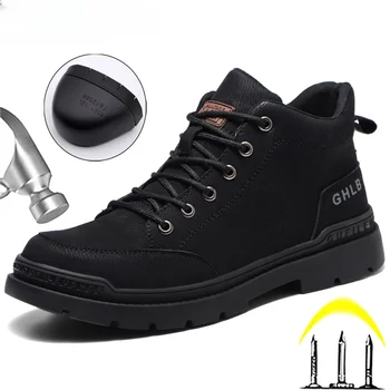 Bezpečnosť práce Obuv Muži Európskej Normy Oceľovou Špičkou Anti-rozbiť Pracovné Topánky Punkcia-Dôkaz Nezničiteľný Topánky Zváranie Boot