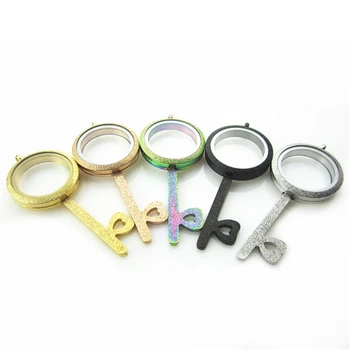 5 ks Mix 5 farieb Tlačidiel Plávajúce Lockets 25 mm Prívesky charms DIY Náhrdelník Šperky z Nerezovej Ocele, Skla, Plávajúce Lockets