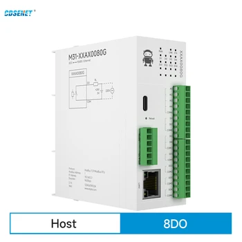 8DO Diaľkové IO Modul RS485, Ethernet CDSENET M31-XXAX0080G Analógový Spínač Nadobudnutie Modbus TCP RTU Upgrade Firmware PNP NPN