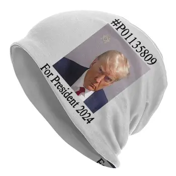P01135809 Na Prezidenta Trump Mugshot Čiapočku Čiapky Čiapky Unisex Grafické Tlače Teplé Multifunkčné Kapoty Pletený Hat