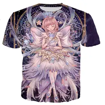 2021 Anime Sakura Card Captor T Košele Muži/ženy 3D Sakura Card Captor Vytlačené T-shirt Harajuku Štýl T-shirt Streetwear Topy