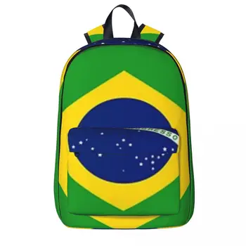 Brazília Národnej Vlajky, Batohy Veľkú Kapacitu Študent Book bag Taška cez Rameno Notebook Batoh Cestovný Batoh Detí, Školské tašky
